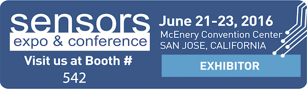 Sensors Expo, June 21-23, 2016, San Jose, CA.